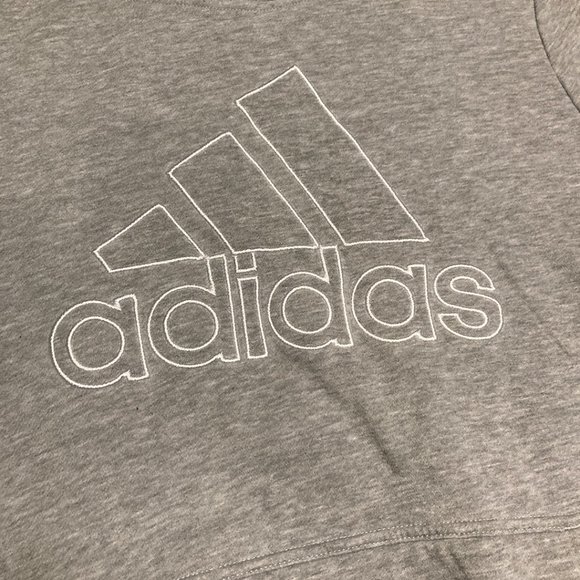 Adidas Light Gray Logo Hoodie - Picture 4 of 11